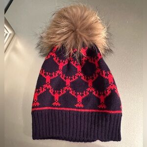 Pink Pineapple Lobster Beanie with fur pom pom-New